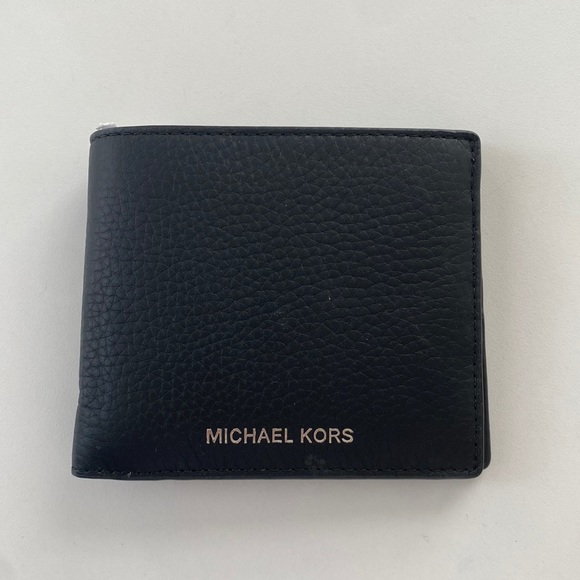 Michael Kors Men’s Hudson Pebbled Leather Slim Billfold Wallet NEW WITH TAGS - Picture 3 of 7